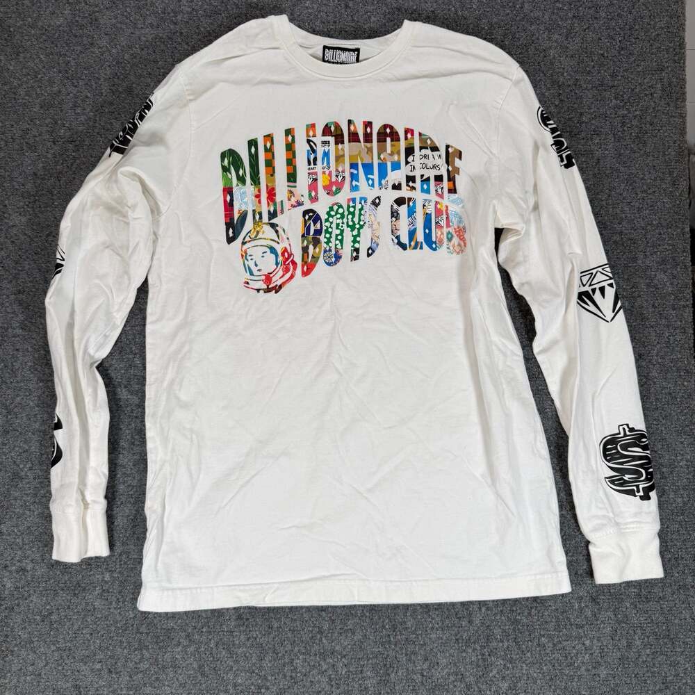 Billionaire Boys Club Arch Logo Multi-Graphic Long Sleeve T-Shirt Winter White